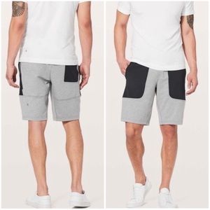 Lululemon City Commute Short 9" Size Small Heathered Grey / Obsidian